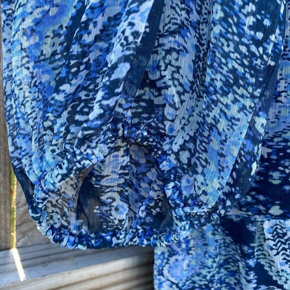 Joie Dress Blue Lightweight Lined Flowy Long Sleeve Women’s Plus Size XXL FLAW - Picture 4 of 11